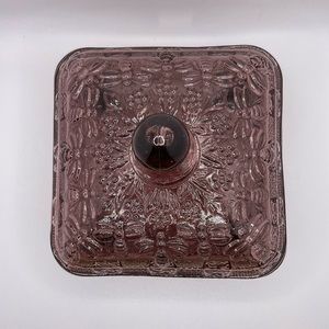 Vintage Amethyst Honey Bee Candy Dish